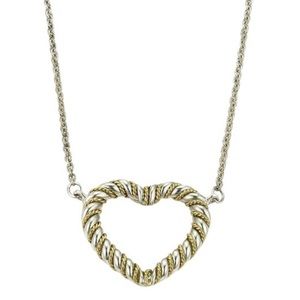 Tiffany & Co. Silver Wire Rope Heart Necklace